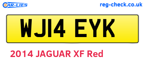 WJ14EYK are the vehicle registration plates.