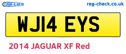 WJ14EYS are the vehicle registration plates.
