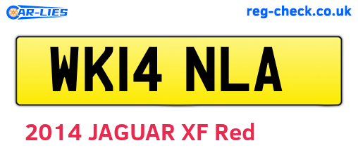 WK14NLA are the vehicle registration plates.