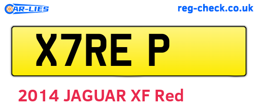 X7REP are the vehicle registration plates.