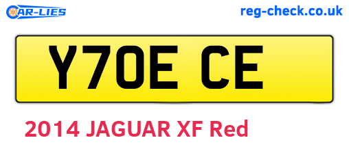 Y70ECE are the vehicle registration plates.