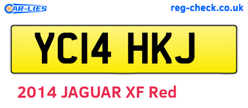 YC14HKJ are the vehicle registration plates.