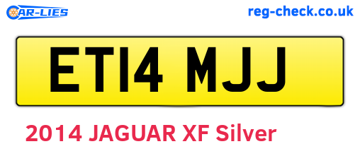 ET14MJJ are the vehicle registration plates.