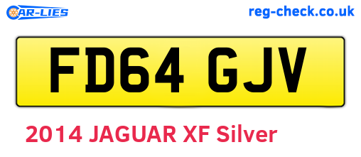 FD64GJV are the vehicle registration plates.