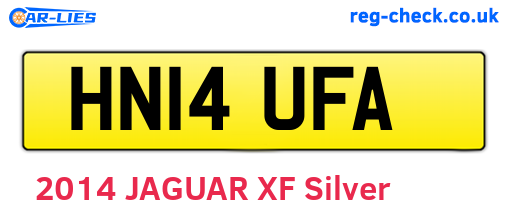 HN14UFA are the vehicle registration plates.