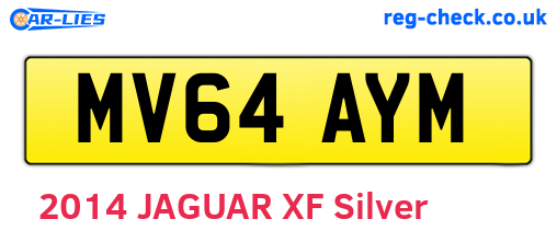 MV64AYM are the vehicle registration plates.
