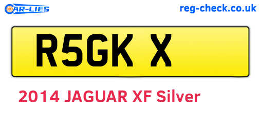 R5GKX are the vehicle registration plates.