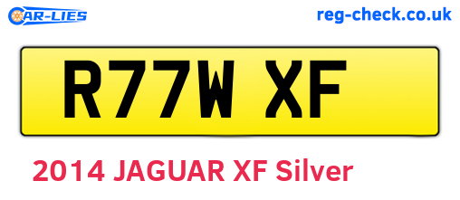 R77WXF are the vehicle registration plates.