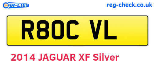 R80CVL are the vehicle registration plates.