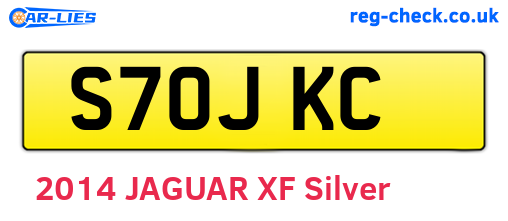 S70JKC are the vehicle registration plates.