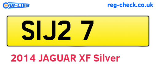 SIJ27 are the vehicle registration plates.