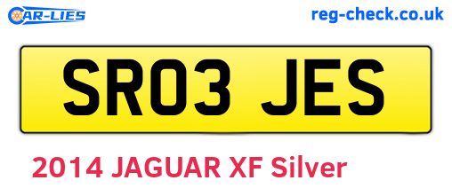 SR03JES are the vehicle registration plates.