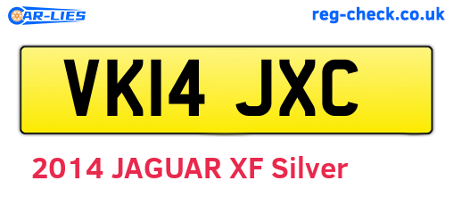 VK14JXC are the vehicle registration plates.