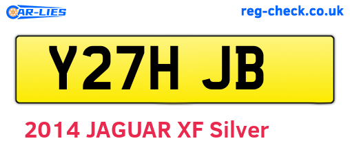 Y27HJB are the vehicle registration plates.