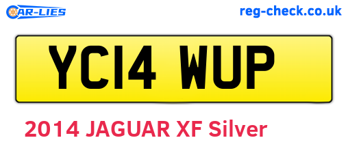 YC14WUP are the vehicle registration plates.