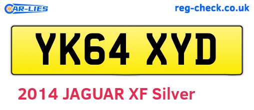 YK64XYD are the vehicle registration plates.