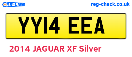 YY14EEA are the vehicle registration plates.