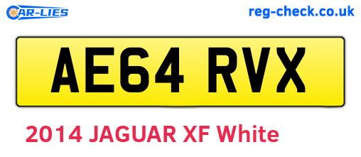 AE64RVX are the vehicle registration plates.