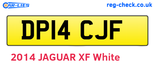DP14CJF are the vehicle registration plates.