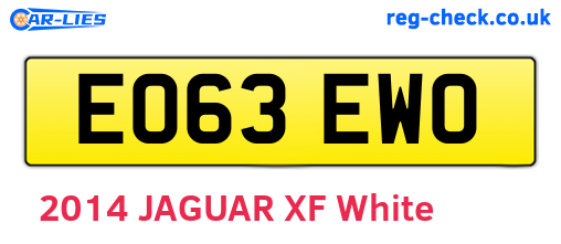 EO63EWO are the vehicle registration plates.