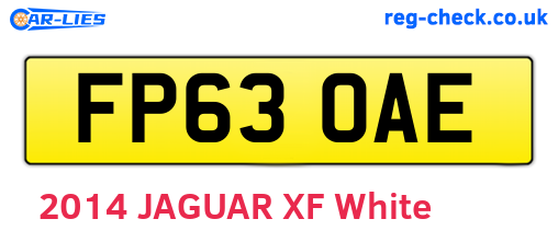 FP63OAE are the vehicle registration plates.