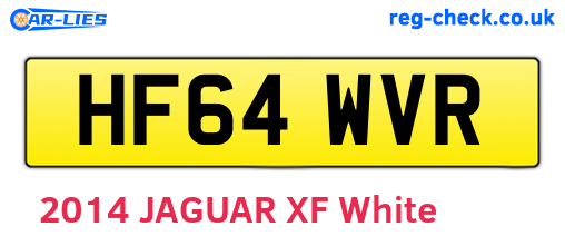 HF64WVR are the vehicle registration plates.
