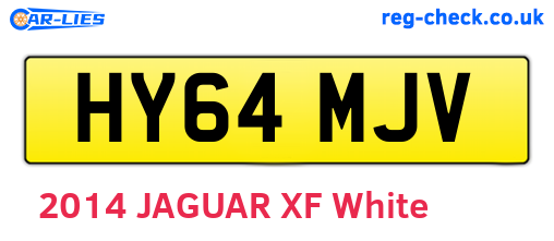 HY64MJV are the vehicle registration plates.