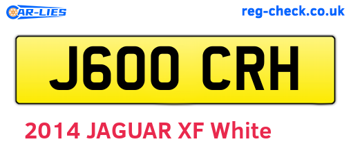 J600CRH are the vehicle registration plates.