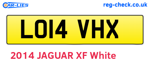 LO14VHX are the vehicle registration plates.