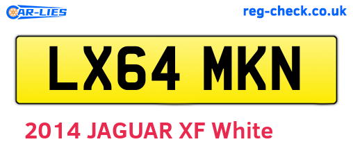 LX64MKN are the vehicle registration plates.
