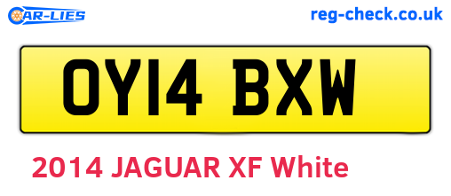 OY14BXW are the vehicle registration plates.