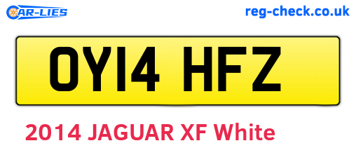 OY14HFZ are the vehicle registration plates.