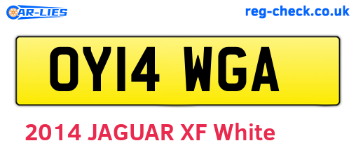 OY14WGA are the vehicle registration plates.