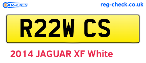 R22WCS are the vehicle registration plates.