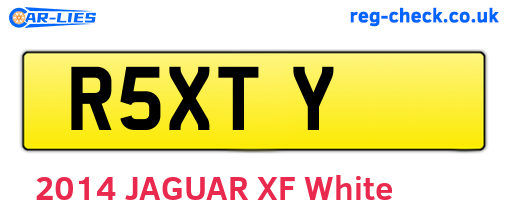 R5XTY are the vehicle registration plates.