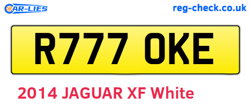 R777OKE are the vehicle registration plates.