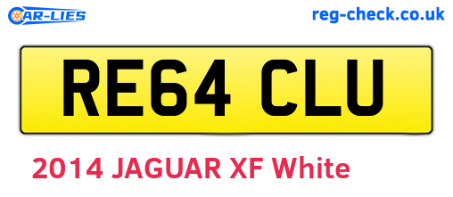 RE64CLU are the vehicle registration plates.
