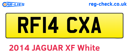 RF14CXA are the vehicle registration plates.
