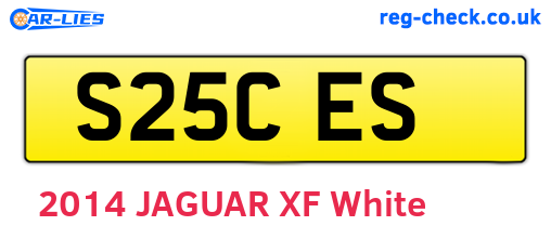 S25CES are the vehicle registration plates.
