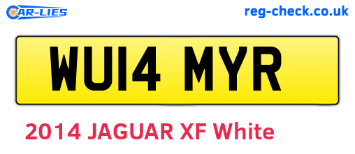 WU14MYR are the vehicle registration plates.