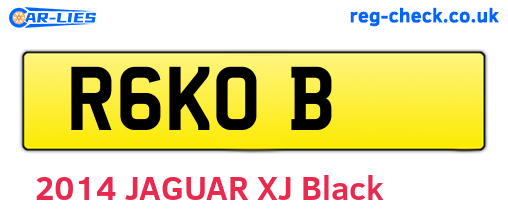 R6KOB are the vehicle registration plates.