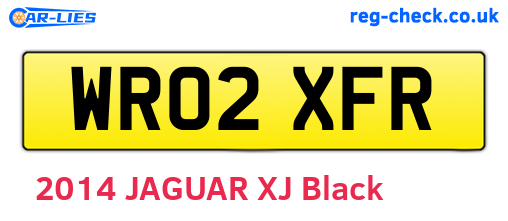 WR02XFR are the vehicle registration plates.