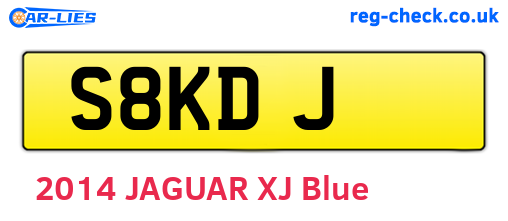 S8KDJ are the vehicle registration plates.