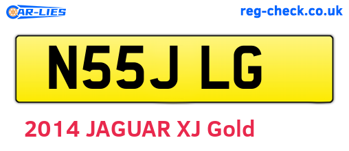 N55JLG are the vehicle registration plates.