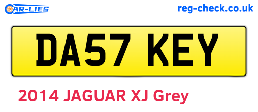 DA57KEY are the vehicle registration plates.