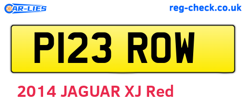 P123ROW are the vehicle registration plates.