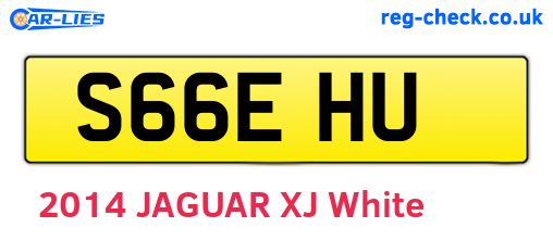S66EHU are the vehicle registration plates.