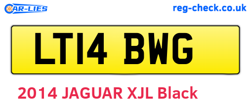 LT14BWG are the vehicle registration plates.