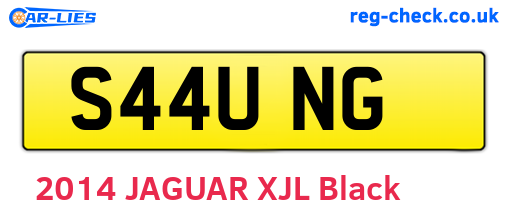 S44UNG are the vehicle registration plates.