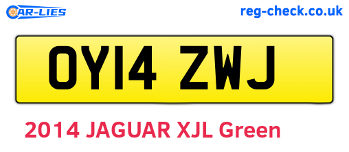OY14ZWJ are the vehicle registration plates.